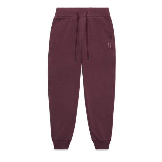 Women's Dark Burgundy NOBULL Jogger Flat Lay Angle.