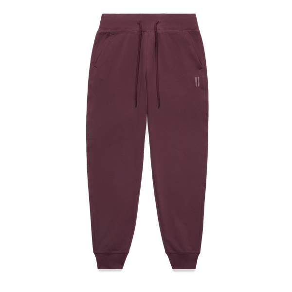 Women's Dark Burgundy NOBULL Jogger Flat Lay Angle.