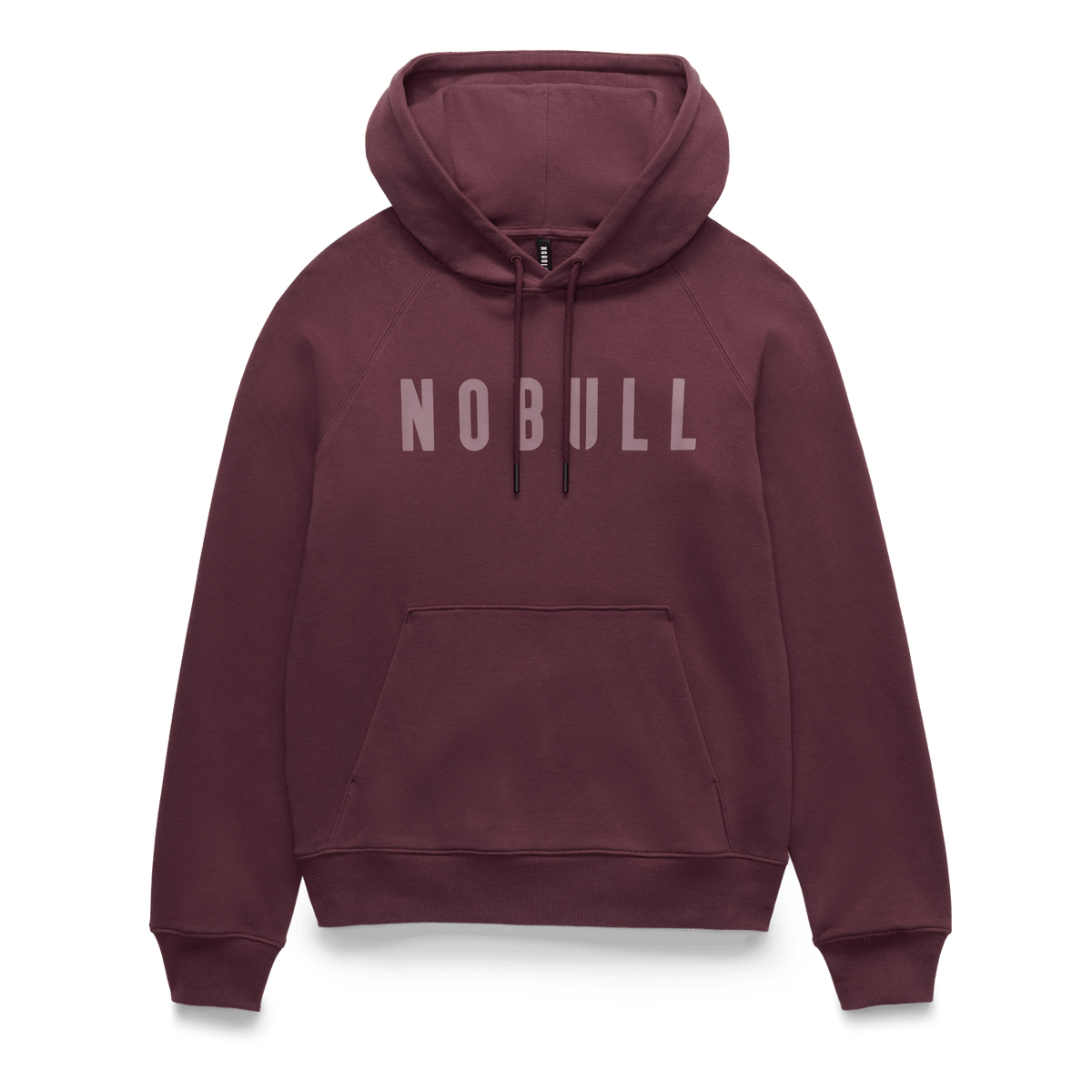 Women's Dark Burgundy NOBULL Hoodie Flat Lay Angle.