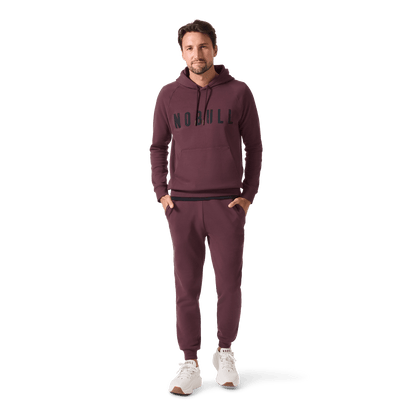 Men's Dark Burgundy NOBULL Jogger Front Full Body Angle.