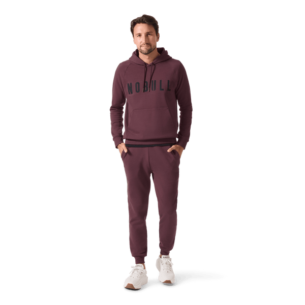 Men's Dark Burgundy NOBULL Jogger Front Full Body Angle.