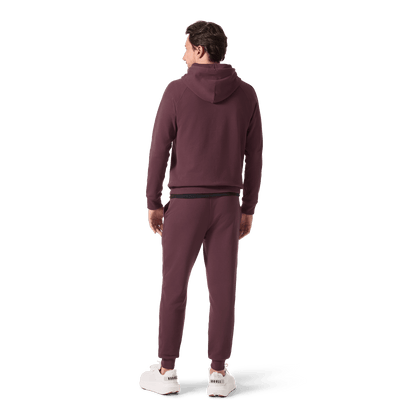 Men's Dark Burgundy NOBULL Jogger Back Full Body Angle.