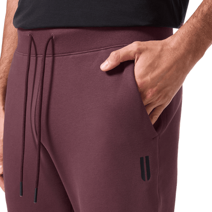 Men's Dark Burgundy NOBULL Jogger Pocket Detail Angle.