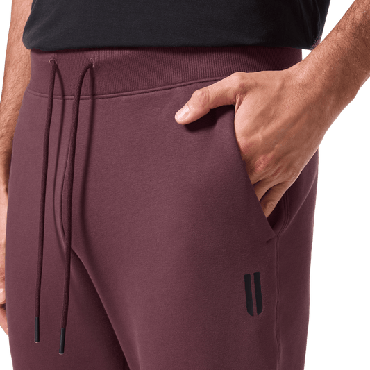 Men's Dark Burgundy NOBULL Jogger Pocket Detail Angle.