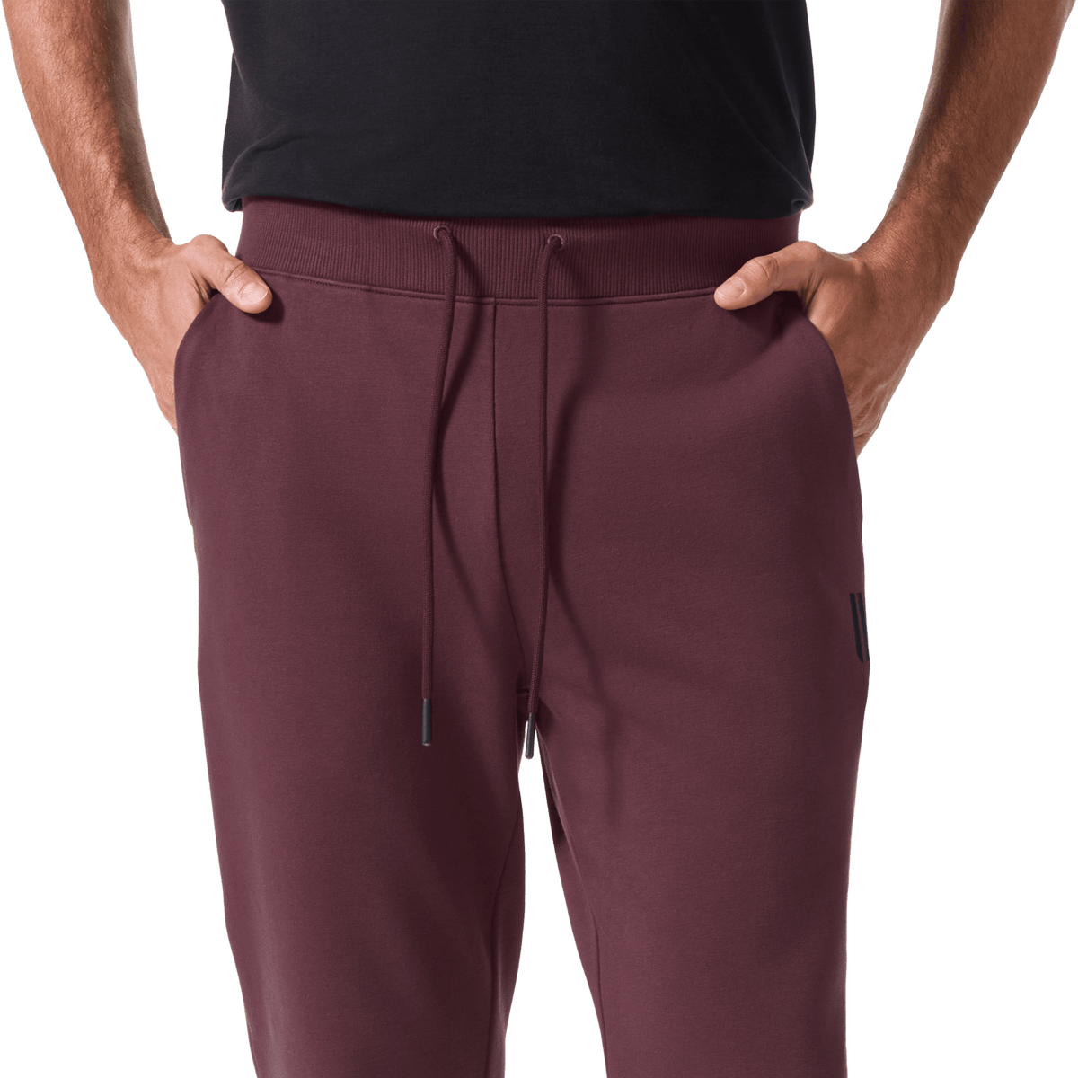 Men's Dark Burgundy NOBULL Jogger Drawstring Angle.