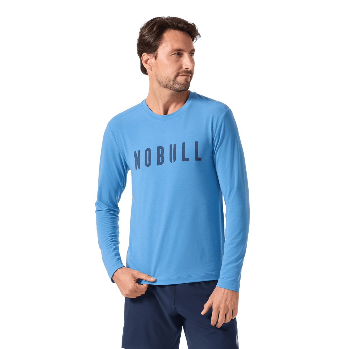 Men's Pacific Coast NOBULL Long Sleeve Tee Front Waist Up Angle.