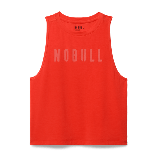 Women's Cayenne NOBULL Muscle Tank Flat Lay Angle.