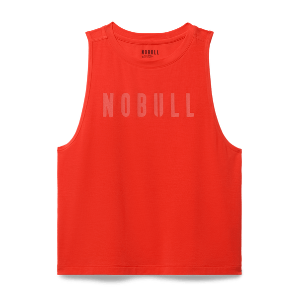 Women's Cayenne NOBULL Muscle Tank Flat Lay Angle.