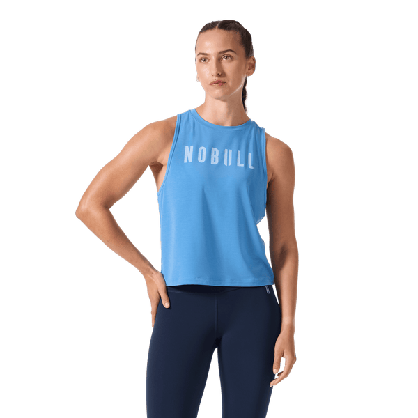 Women's Pacific Coast NOBULL Muscle Tank Front Waist Up Angle.