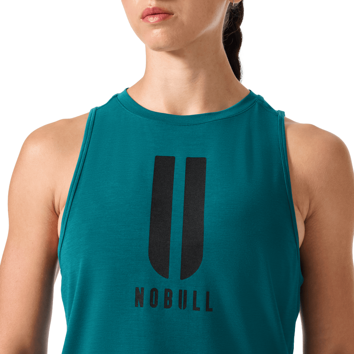 Women's Gulf Coast U NOBULL Muscle Tank Front Detail Angle.