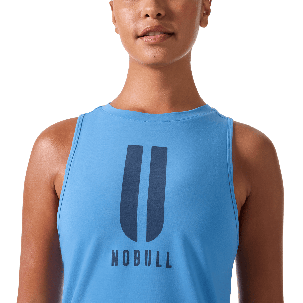 Women's Pacific Coast U NOBULL Muscle Tank Front Detail Angle.