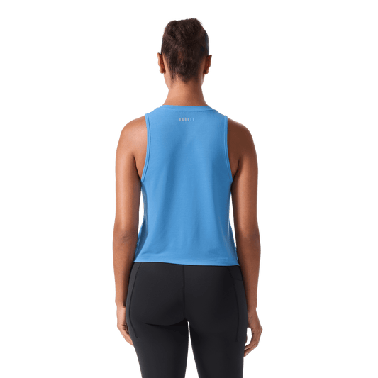 Women's Pacific Coast U NOBULL Muscle Tank Back Waist Up Angle.