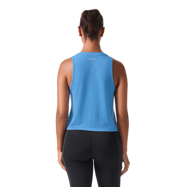 Women's Pacific Coast U NOBULL Muscle Tank Back Waist Up Angle.