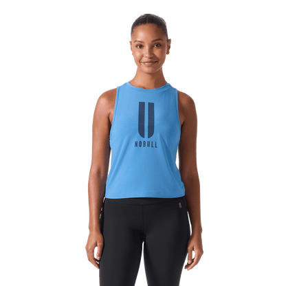 Women's Pacific Coast U NOBULL Muscle Tank Front Waist Up Angle.