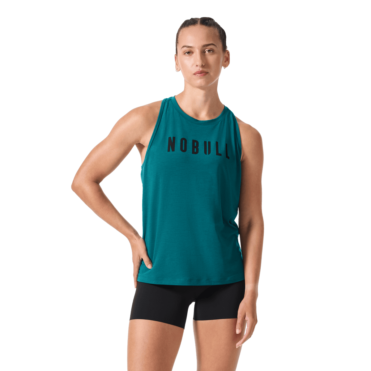 Women's Gulf Coast NOBULL High-Neck Tank Front Waist Up Angle.