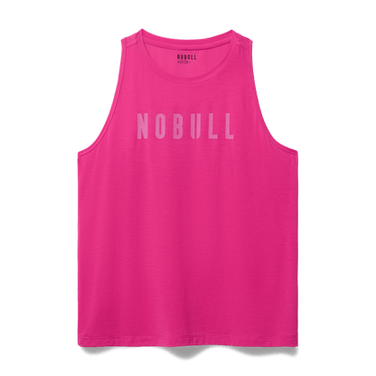 Women's Signal Pink NOBULL High-Neck Tank Flat Lay Angle.
