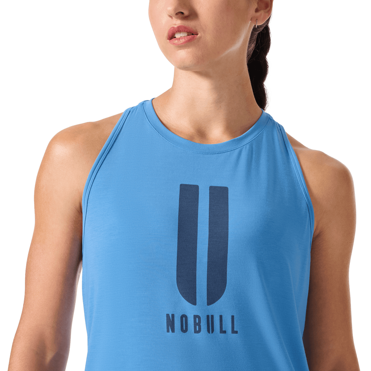 Women's Pacific Coast U NOBULL High-Neck Tank Front Detail Angle.