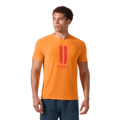 Men's Flare U NOBULL Tee Front Waist Up Angle.