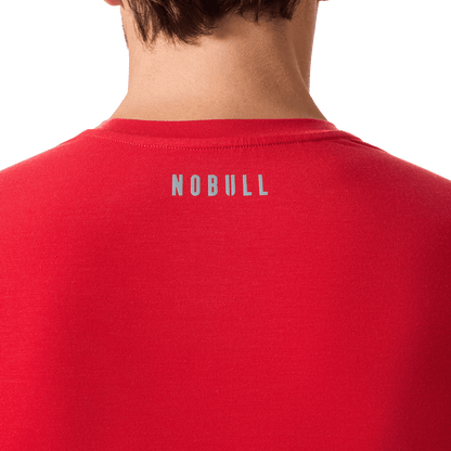 Men's Equestrian Red U NOBULL Tee Back Detail Angle.