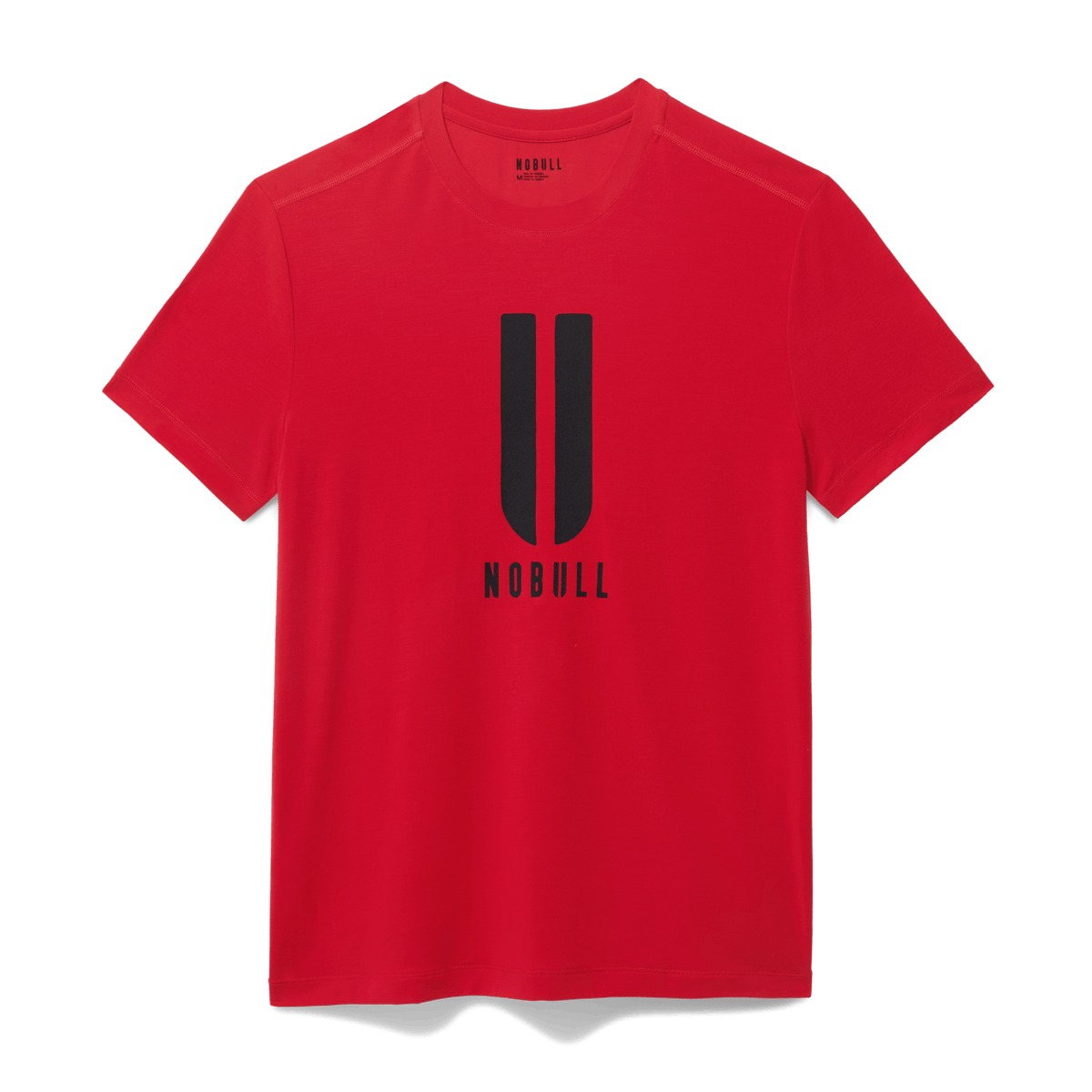Men's Equestrian Red U NOBULL Tee Flat Lay Angle.