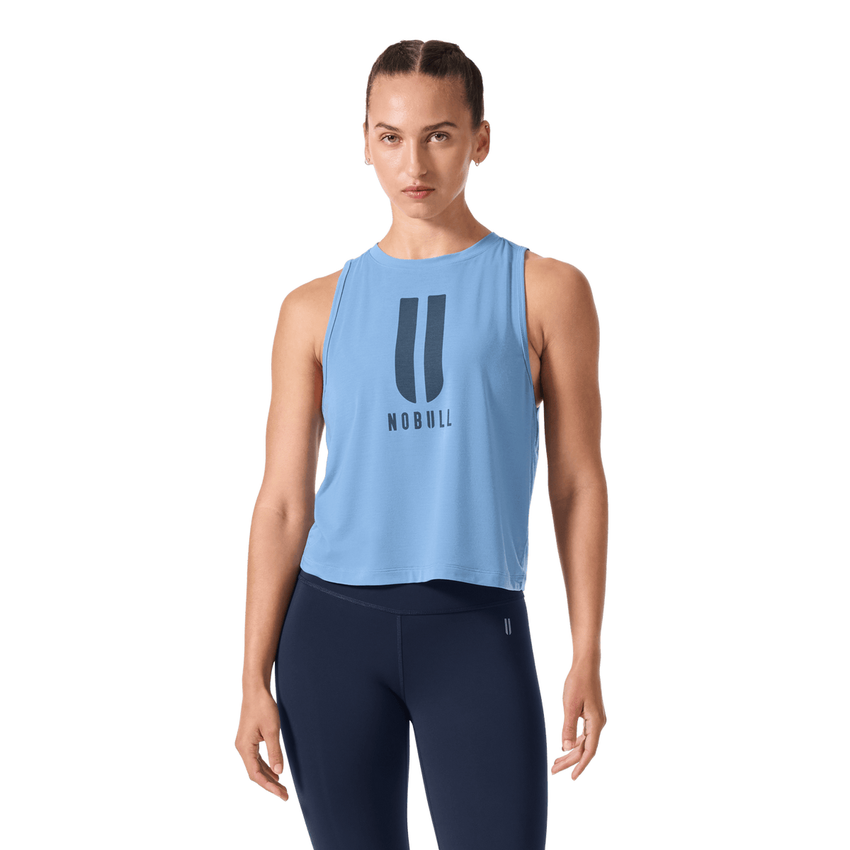 Women's Harbor U NOBULL Muscle Tank Front Waist Up Angle.