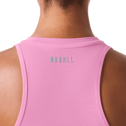 Women's Soft Pink U NOBULL High-Neck Tank Back Detail Angle.