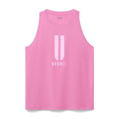 Women's Soft Pink U NOBULL High-Neck Tank Flat Lay Angle.
