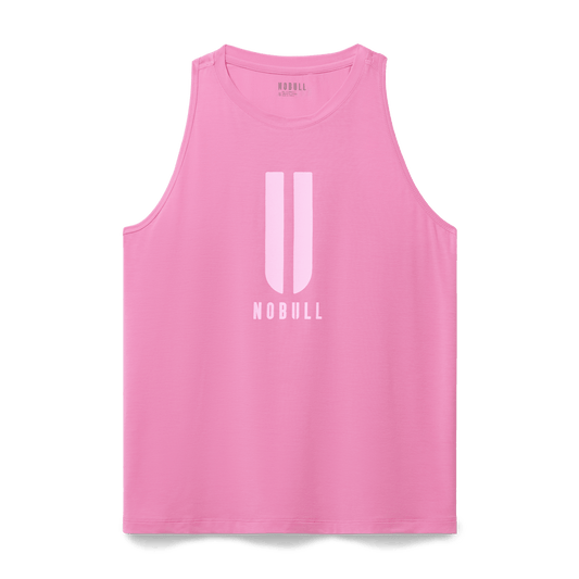 Women's Soft Pink U NOBULL High-Neck Tank Flat Lay Angle.