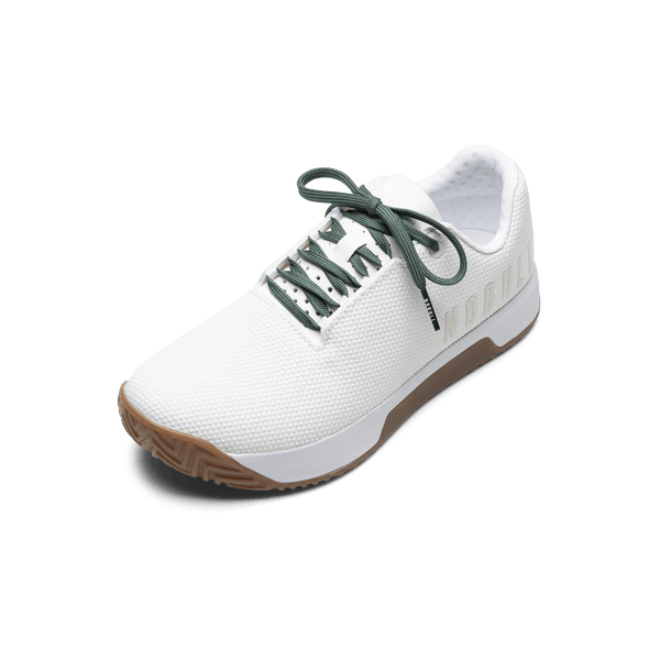 White Outwork Edge Shoe with Silver Pine Shoelaces.