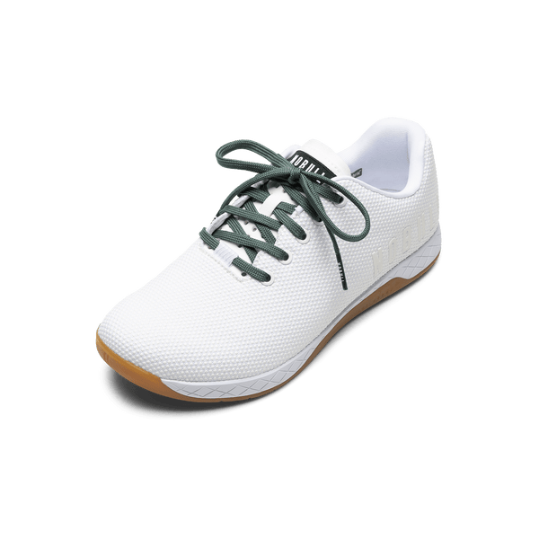 White Outwork Shoe with Silver Pine Shoelaces.