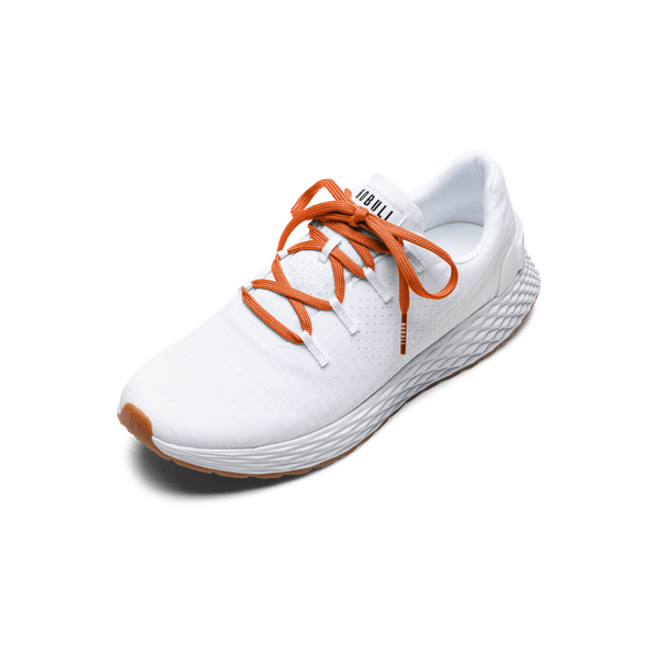 White Allday Ripstop Shoe with Scarlet Shoelaces.