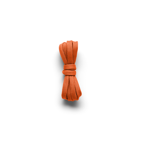 Scarlet Shoelaces Tied in a Knot.