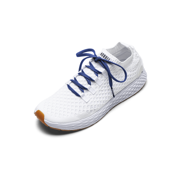 White Allday Knit Shoe with Surf Shoelaces.