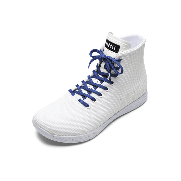 White Outwork High-Top Shoe with Surf Shoelaces.