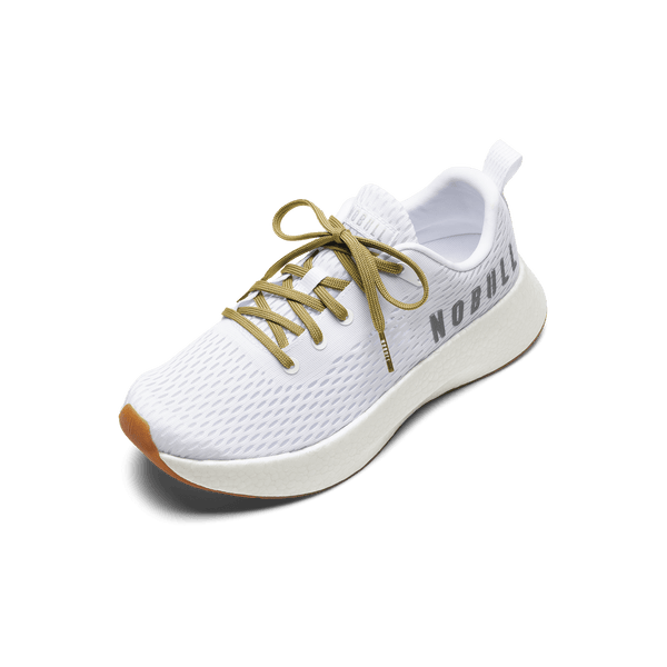 White Journey Shoe with Ginger Laces.