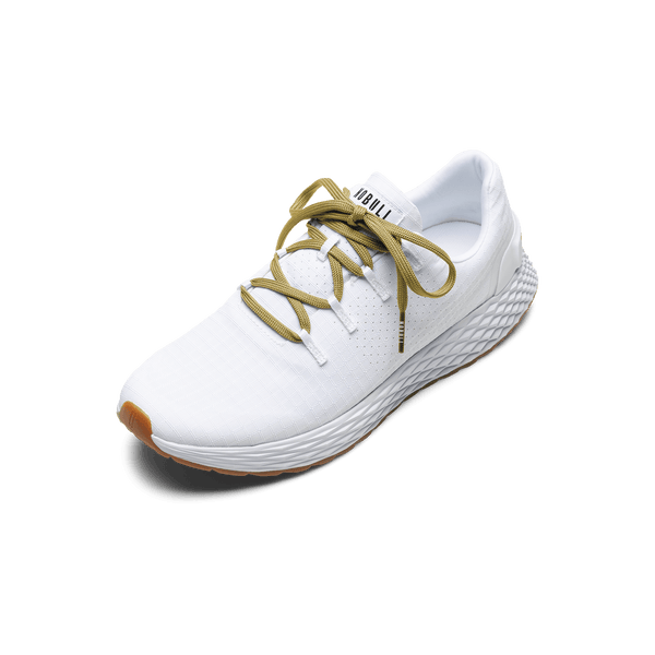 White Allday Ripstop Shoes with Ginger Laces.