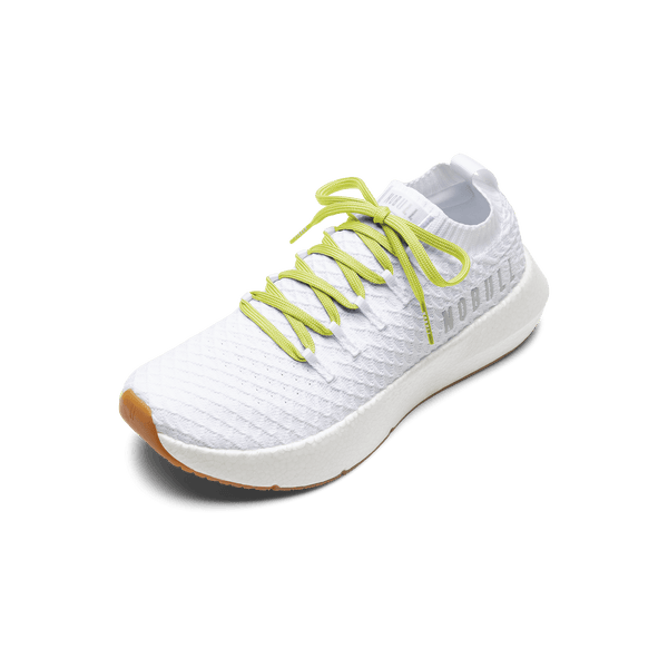White Drive Knit Shoe with Zest Shoelaces.