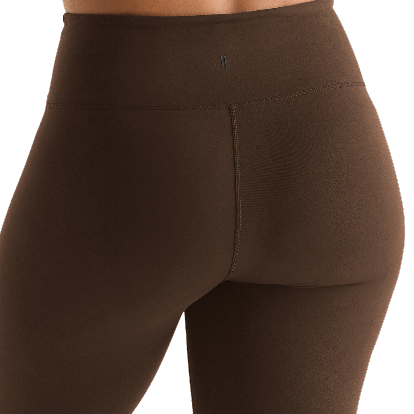 Chocolate Women's High-Rise Matte Tight 25" Back Angle.