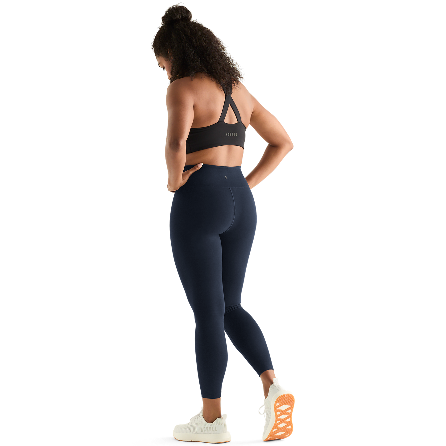 Night Navy Women's High-Rise Matte Tight 25" Back Angle. 