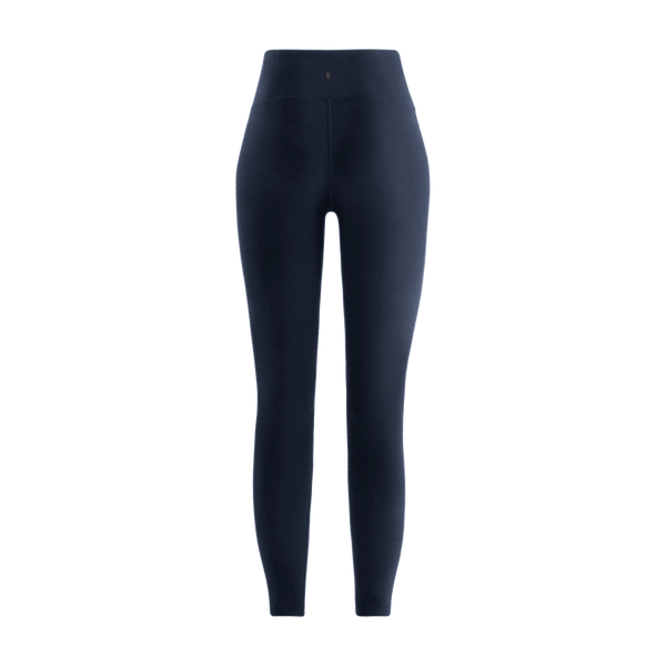 Night Navy Women's High-Rise Matte Tight 25" Back Silhouette Angle. 