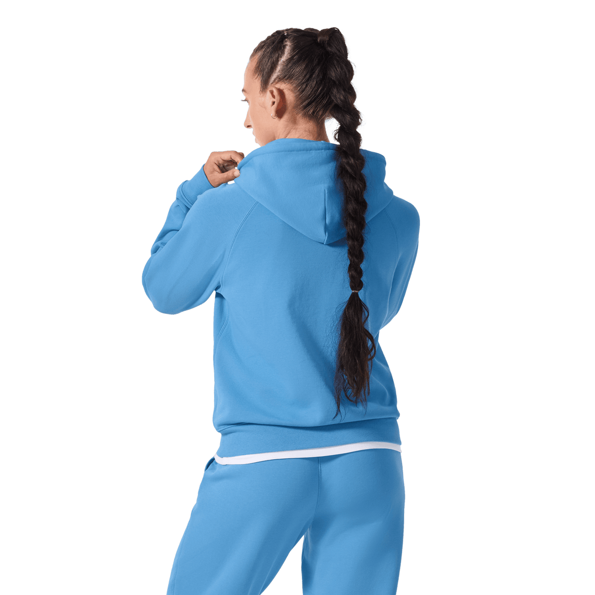 Women's Pacific Coast NOBULL Hoodie Back Waist Up Angle.