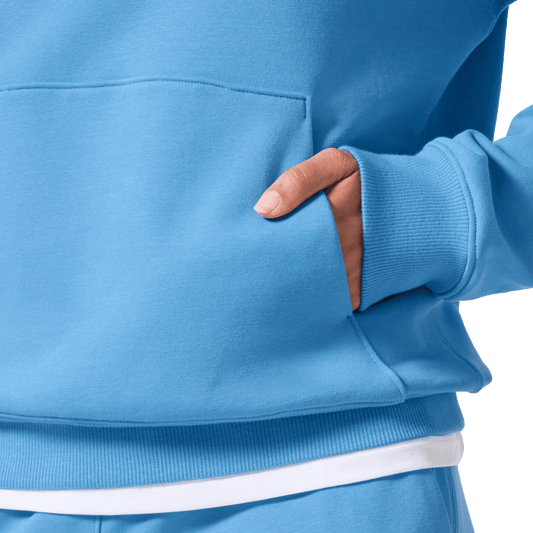 Women's Pacific Coast NOBULL Hoodie Front Pocket Detail Angle.