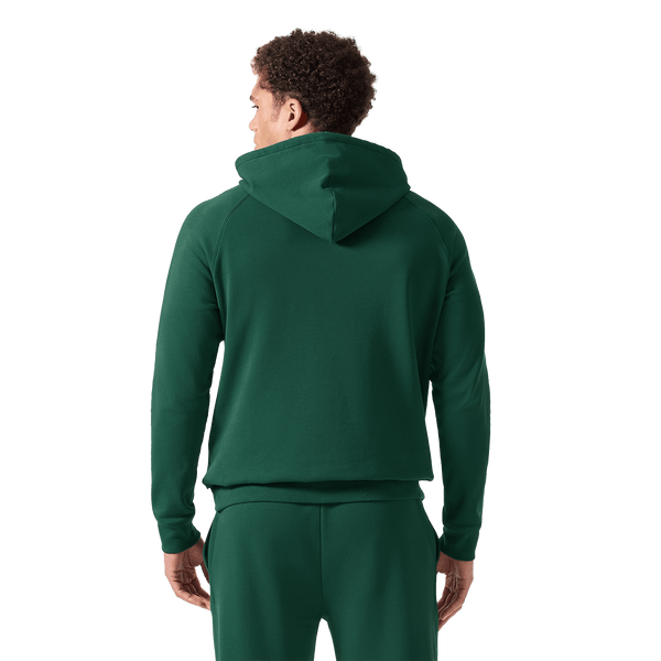 Men's Pineneedle NOBULL Hoodie Back Waist Up Angle.