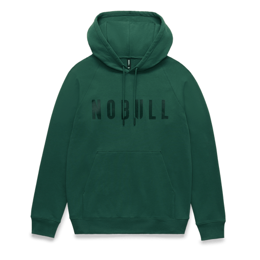 Men's Pineneedle NOBULL Hoodie Flat Lay Angle.