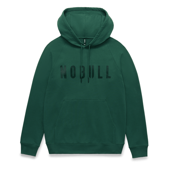 Men's Pineneedle NOBULL Hoodie Flat Lay Angle.