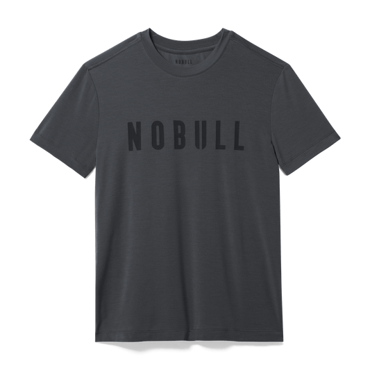 Charcoal Heather Men's NOBULL Tee Silhouette Angle.
