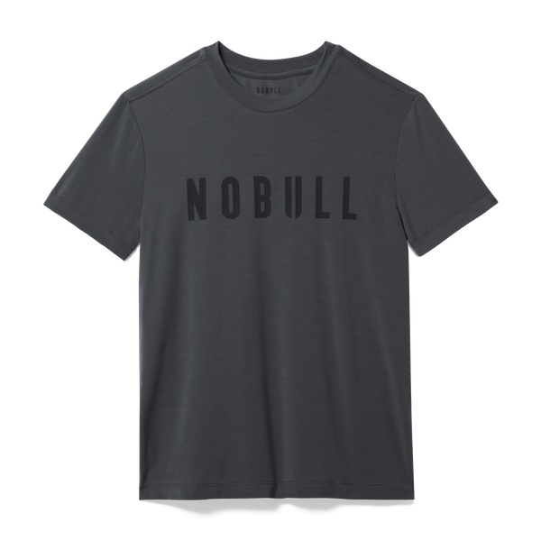 Charcoal Heather Men's NOBULL Tee Silhouette Angle.