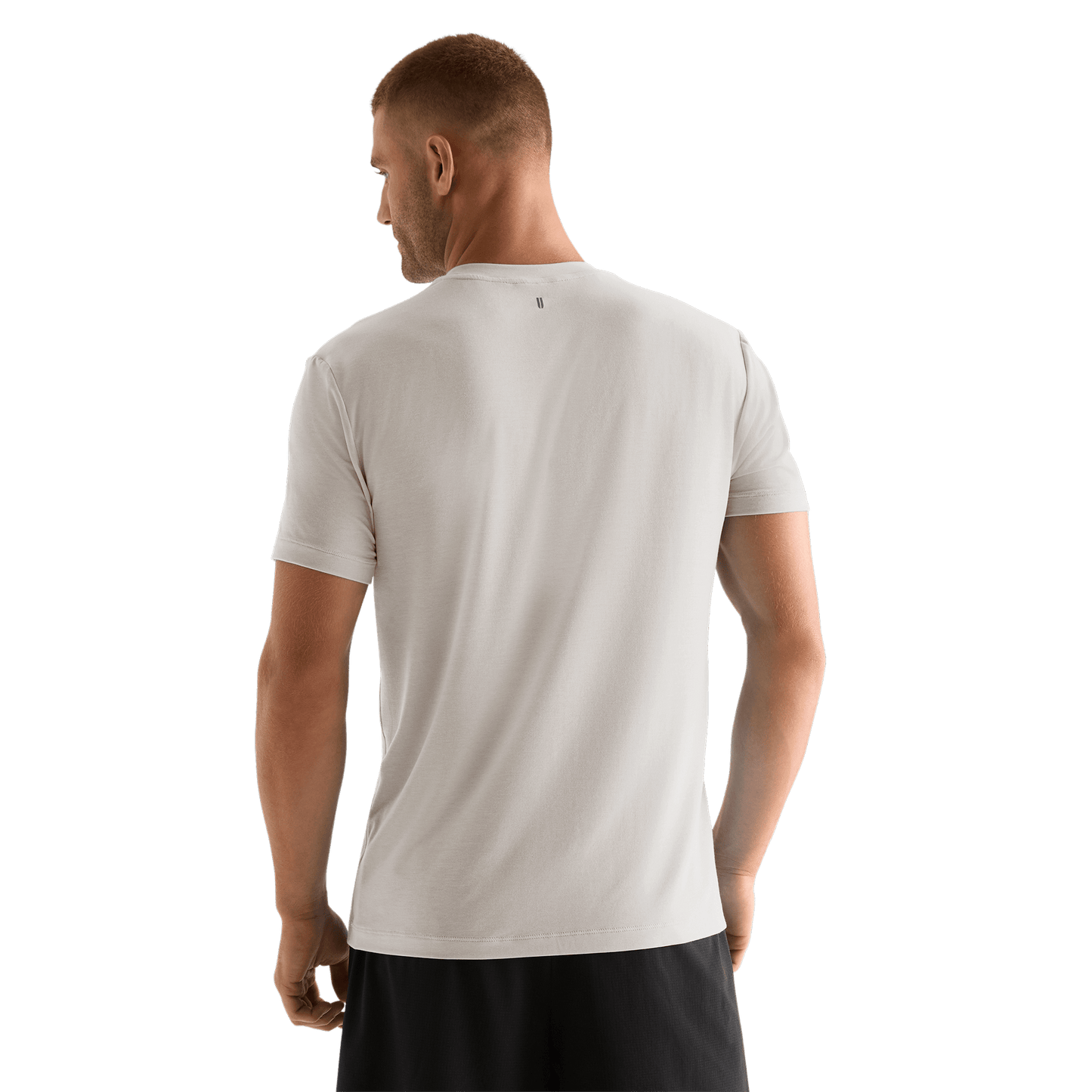 Oatmeal Men's NOBULL Tee Back Angle.