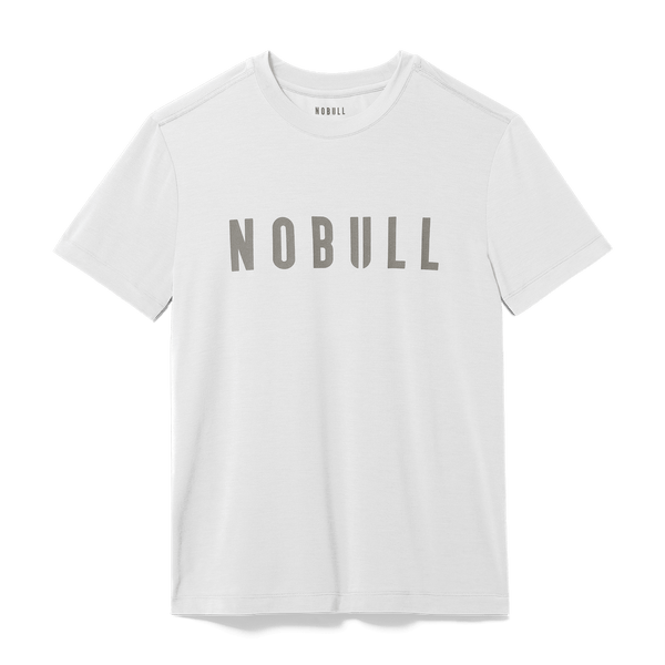 White Men's NOBULL Tee Silhouette Angle.
