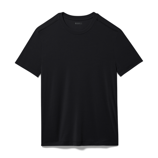 Black Men's Tee Silhouette Angle.
